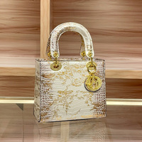 Sac fourre-tout en cuir véritable à motif crocodile, luxueux et subtillement élégant, fermeture magnétique, sac à bandoulière pour femme