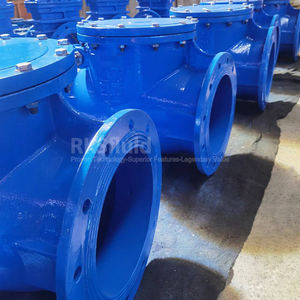 <span class=keywords><strong>Clapet</strong></span> <span class=keywords><strong>anti</strong></span>-<span class=keywords><strong>retour</strong></span> à bride en fonte ANSI 150 DN1600 EPDM assis avec contrepoids pour milieu aquatique - Product Image 5