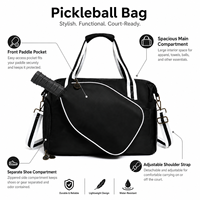 Sac de sport Pickleball grande capacité avec sangle bandoulière détachable, poche avant indépendante pour raquettes, sac à main multisports