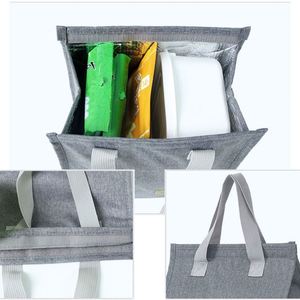 Sac de pique-nique isotherme personnalisable en tissu Oxford avec logo, sac à déjeuner portable vintage pour étudiants, design tendance, vente en gros - Product Image 5