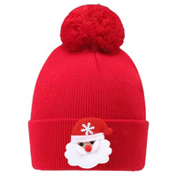 Chapeau de Noël tricoté sans bord, mignon et polyvalent, chaud pour l'extérieur, avec clochette