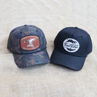 Gorra de Béisbol Estructurada de 5 Paneles con Parche de Cuero Personalizado de Alta Calidad, Gorra de Camuflaje con Cuerda para Caza, Pesca y Actividades al Aire Libre para Hombre