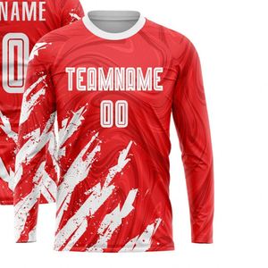 Camiseta de Fútbol Profesional de Manga Larga con Patrón Abstracto, Sublimada, Transpirable y de Secado Rápido para Hombre - Product Image 2