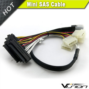 Nội Bộ 36 pin Mini SAS SFF-8087 máy chủ để 4 SFF-8482 mục tiêu SAS đĩa cứng và cáp điện <span class=keywords><strong>Sata</strong></span> 100cm - Product Image 4