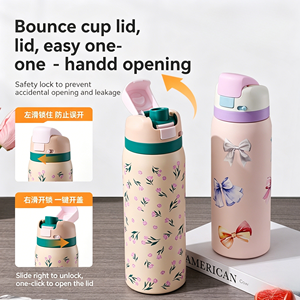 Botella de Agua Deportiva de Acero Inoxidable con Aislamiento al Vacío de Doble Pared, Libre de BPA, de 16oz/24oz/32oz, Vaso de Acero Inoxidable con Asa - Product Image 5