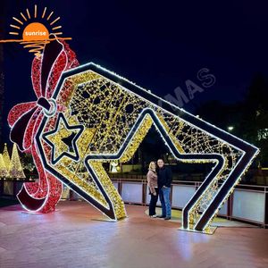 Structure de décoration de Noël extérieure personnalisée pour centre commercial et plaza commerciale, avec cadre photo LED pour boîte cadeau du <span class=keywords><strong>Nouvel</strong></span> <span class=keywords><strong>An</strong></span> - Product Image 3