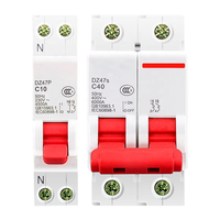 Disjoncteur d'air DZ47S 1P/2P/3P/4P domestique 16A/32A/63A 220V/380V 10kA/4.5kA/6kA, interrupteur principal compact à capacité de coupure élevée