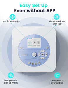 2-ट्रे यात्रा स्मार्ट गोली बॉक्स दिन में 4 बार प्रोग्राम योग्य रिमाइंडर पोर्टेबल डिजाइन स्मृति हानि सहायता बुजुर्ग देखभाल उत्पादों - Product Image 6