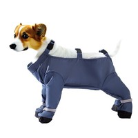 Vêtements pour chien : Pantalon simple et polyvalent, couvrant le ventre, avec patins intégrés, anti-poussière, imperméable, résistant aux taches, rayé, en polyester, pour Teddy