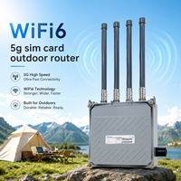 CPE WiFi6 5G extérieur avec prise en charge PoE, étanche, routeur sans fil industriel 4G 5G Openwrt 21 Wifi6 avec emplacement pour carte SIM