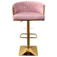 Tabourets de bar modernes en velours pour îlot de cuisine et salon, chaises réglables en hauteur pour comptoir, idéales pour la maison ou les centres commerciaux