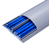 Gaine de câble en PVC gris n° 7, largeur extérieure 70 mm/2,76 po, avec adhésif, pour décoration électrique