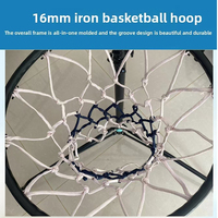 Cerceau de basket portable intérieur/extérieur à base haute réglable Équipement de sport pour enfants jouant sur les courts ou les champs Cerceau de basket-ball