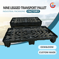 Paleta de Plástico Apilable de 1.2*1m con 9 Patas, Resistente, para Logística, Personalizable