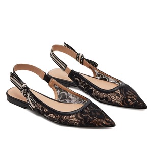 Chaussures plates confortables pour femmes, style ballerine, décontractées, à la mode, Mary Jane, imprimé léopard, à bout pointu, avec bride arrière - Product Image 1