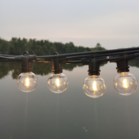 Fixe E12 e27 g40 S14 A60 ST64 15 ampoules étanche vacances jardin luces de patio café décor extérieur led feston guirlande lumineuse