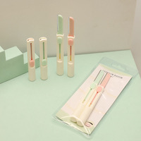 Outil de beauté multifonctionnel rétractable cylindrique, tondeuse à sourcils, tête ronde en ABS, micro-rasoir à sourcils, épilation