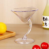Bons prix Transparent PC verres à pied en plastique verre à vin Cocktail Champagne clair boisson tasse pour hôtel Bar fête utilisation