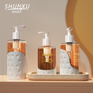 Hot bán Pet dầu gội điều hòa Gel tắm chai 300ml 400ml 500ml mỹ phẩm bao bì Body Lotion nhựa chai dầu gội đầu - Product Image 1