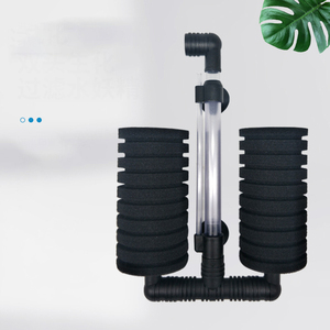 Filtro de <span class=keywords><strong>duende</strong></span> de agua Tanque de peces pequeño Bomba de aire eléctrica silenciosa de doble cabeza Filtro de succión de peces tres en uno Algodón - Product Image 3