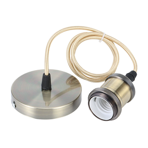 Vintage Edison Pendant Lamp Holder <strong>E27</strong> Copper Plastic Socket AC <strong>220V</strong> Energy Saving Adapter Screw Style Indoor/Outdoor CE - Product Image 4