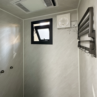 Villa mobile extensible en conteneur préfabriqué de 20 pieds, utilisation hôtelière, maison modulaire avec 2 cuisines, 2 salles de bain, 1 chambre, panneaux muraux métalliques sculptés