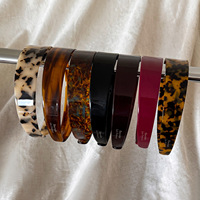 Serre-têtes Jachon personnalisés avec logo, en acétate de luxe léger, à bord large, imprimé léopard, élégants pour femmes, accessoires de maquillage et de coiffure