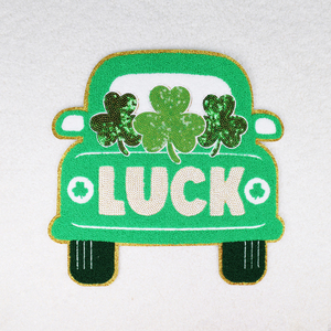 Bargain chenille stpatricks Day Lucky Patch chenille Iron บนแพทช์ปักลาย ST patricks Day Patch Mama - Product Image 2