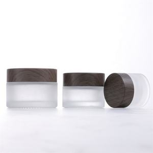 Couvercle en bois de laiton 30g 50g noir et blanc, avec joint, masque de protection, corps, lait, récipient d'emballage cosmétique, <span class=keywords><strong>essence</strong></span> crème, pot en plastique - Product Image 3