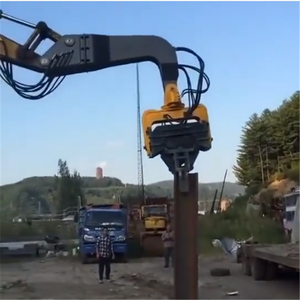 Высококачественный и низкая цена гусеничный экскаватор сваи бесшумный сваебный экскаватор экологический Вибрационный сваебочный - Product Image 1