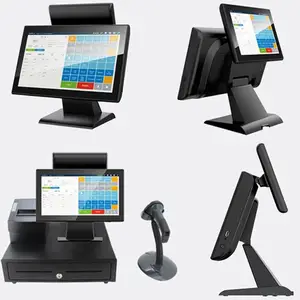 Micropos restaurant equipment 15.6" two touch screen POS android pos machines