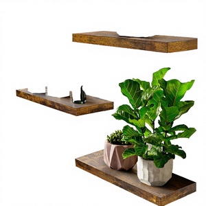 Wooden Wall Shelving Single Tier with Lip Floating Shelving for <b>Bathroom</b> <b>Kitchen</b> Bedroom Living Room - Product Image 3