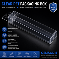 Boîte pliante en plastique PET transparent personnalisée avec languette de suspension, emballage transparent pour présentation en magasin, OEM