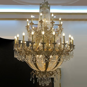 Eleganti <span class=keywords><strong>Lampadari</strong></span> in <span class=keywords><strong>Cristallo</strong></span> con Finitura in Ottone Anticato - Product Image 3