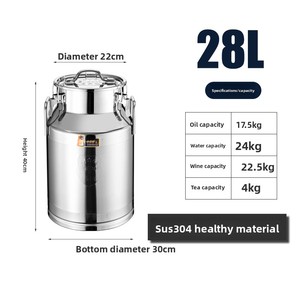 Comercial 304 Aço Inoxidável Sustentável Food Storage Container Vinho Leite Amendoim <span class=keywords><strong>Oil</strong></span> Jar Qualidade Transport Seal <span class=keywords><strong>Kitchen</strong></span> Party - Product Image 6