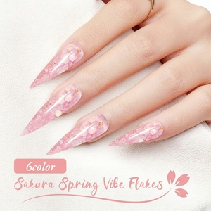 เจลต่อเล็บ HEMA Free TPO Free Sakura Spring Vibe Flakes Extended Gel Glitter Cherry <span class=keywords><strong>Blossom</strong></span> <span class=keywords><strong>Nail</strong></span> Art Extension Gel รับผลิตแบบ OEM ODM แบรนด์ส่วนตัว - Product Image 4