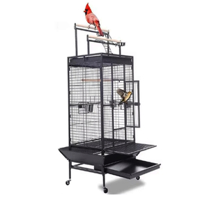 <span class=keywords><strong>Cage</strong></span> à oiseaux de luxe de petite taille en bois et fer avec échelle pour perroquet, pinson, calopsitte, perruche, élevage d'animaux de compagnie, style luxueux, emballage en boîte - Product Image 3