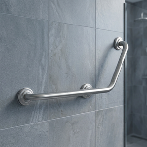 ADA Compliant L Shaped Grab <b>Bar</b> Heavy Duty Angled Stainless Steel Bathroom Safety Handrail Support - Product Image 1