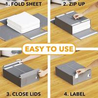 Organisateur de rangement pliable en tissu de lin pour chambre à coucher, avec fenêtre, pour draps et linge de lit – Vente en gros