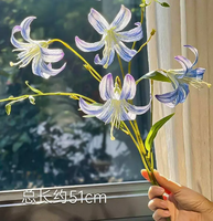 Bunga Mawar Biru Monet Buatan, Dekorasi Pernikahan Realistis, Dekorasi Ruang Tamu Lembut, Seni Floral, Grosir
