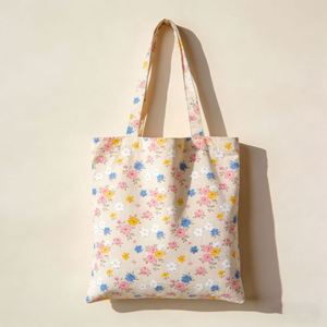 Sac fourre-tout en coton réutilisable et élégant pour la publicité DIY, sacs en toile économiques pour les courses - Product Image 2