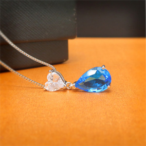 Csja — <span class=keywords><strong>pendentif</strong></span> en forme de goutte d'eau, grand <span class=keywords><strong>pendentif</strong></span> <span class=keywords><strong>rubis</strong></span> en Zircon violet, cœur, pour la fabrication de bijoux, nouvelle collection 2022 - Product Image 5