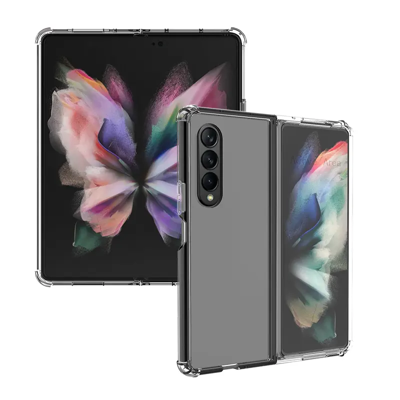 Transparent Clear 2 in 1 TPU Acrylic Phone Case Cover for Samsung Galaxy z Fold 4