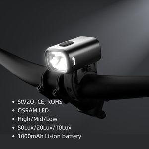 Stvzo 50lux Xách Tay Xe đạp phía trước ánh sáng ban đêm cưỡi đèn pin với tính năng chống chói pin cung cấp năng lượng - Product Image 4