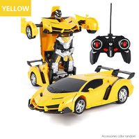 Coche de Control Remoto con Deformación de un Solo Botón, Modelo de Robot, Juguete para Niños, Regalo, Coche de Control Remoto para Niños
