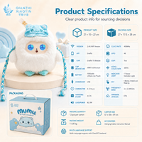Borsa a Tracolla Peluche AI Kawaii Indossabile con Funzione Compagna, Clonazione Vocale ChatGPT, Occhi LED che cambiano l'umore, per Altoparlante, Memoria 50+ Lingue, per Bambini