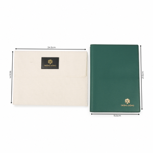 Couverture de carnet A5 en cuir italien véritable avec logo, avec carnet à spirale remplaçable, poches intérieures fonctionnelles - Product Image 6