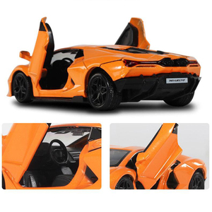Modellino Auto 1/36 Lm Revuelto Borghini in Metallo Pressofuso e Plastica con Funzione Pullback, Suono e Luci MKD, Regalo per Bambini - Product Image 3