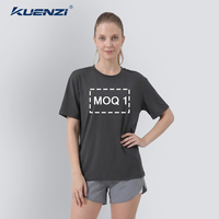 Camiseta Kuenzi de Corte Regular para Mujer, Personalizada con Logotipo, Cuello Redondo, Manga Corta, 100% Algodón, 260GSM, Talla Grande 5X