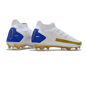 Chaussures de football respirantes Sufei OEM en gros d'usine, pas chères, pour hommes, professionnelles, blanches, avec semelle intermédiaire en PVC, pour enfants, entraînement extérieur, en maille - Product Image 2